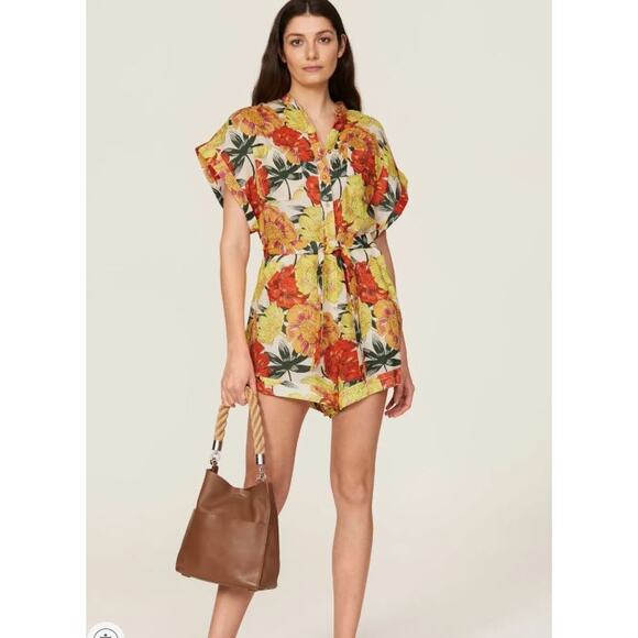 Scotch & Soda Floral Linen Romper